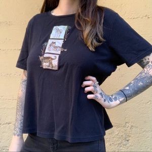 VTG Embroidered Safari Graphic Tee XL